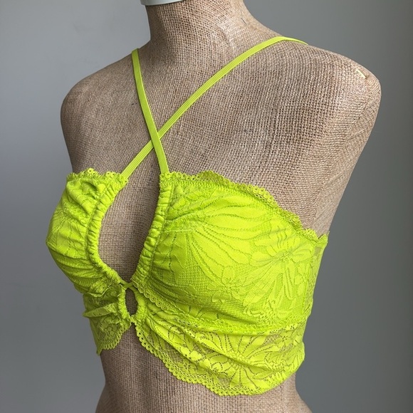 Aerie Hibiscus Lace Halter Bralette NEW! - Picture 3 of 4